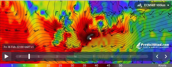 High water levels during Storm Eunice